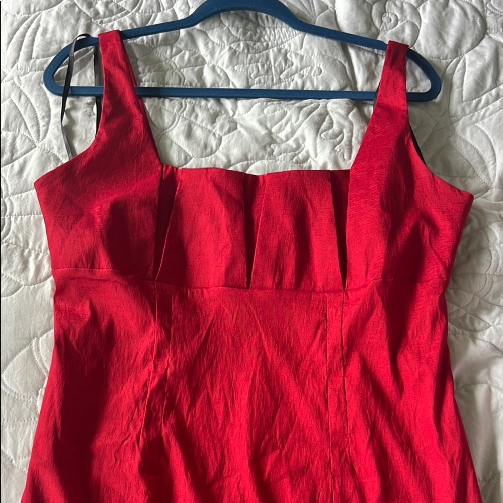 Calvin Klein Red Sleeveless Sheath Mini Dress for Cocktail